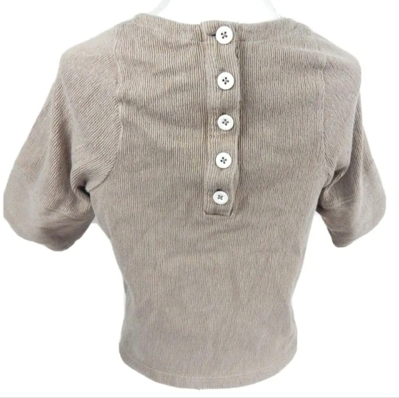Madewell Ottoman Jacquard Button Back Top - Picture 4 of 4